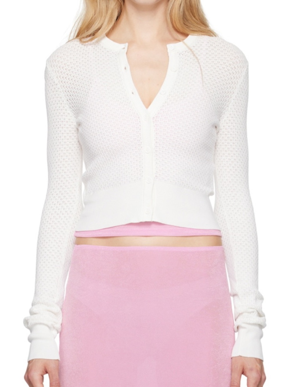 GUIZIO - White Viola Cardigan - Picture 2 of 4